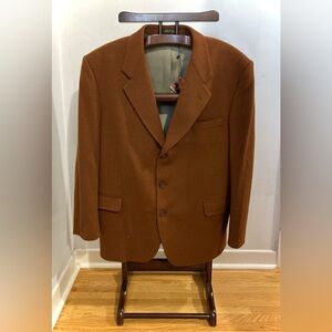 Vintage Jack Fraser Bosa Blazer - 42 Long - Rich Brown Wool/Cashmere/Poly Blend
